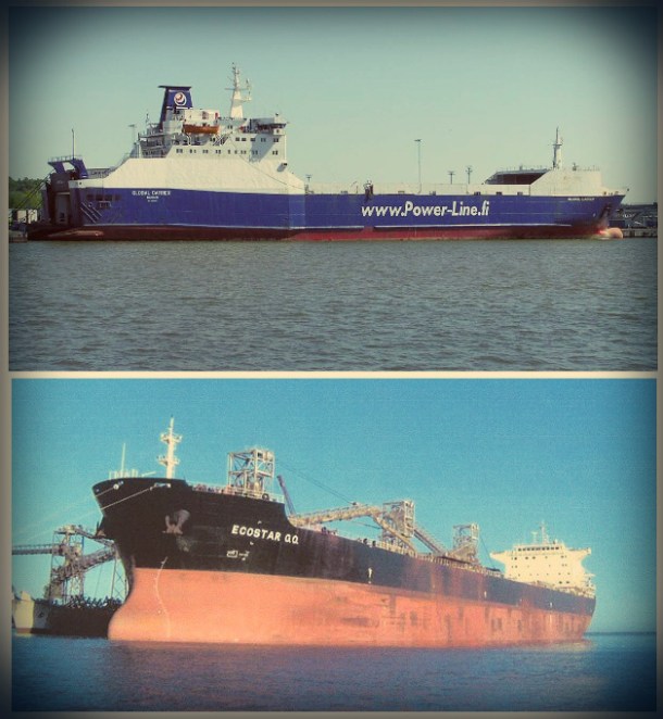 2013.01.07 - RoRo Cargo Ship Collision with Moored Bulk Carrier Figure 1